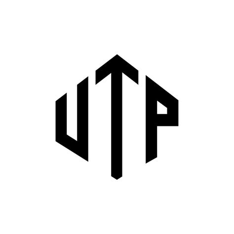 UTP letter logo design with polygon shape. UTP polygon and cube shape ...