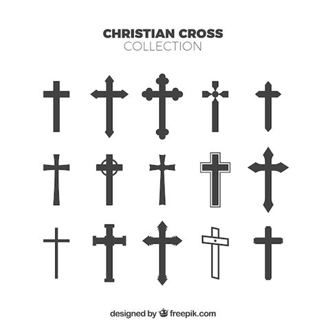 Free Vector | Silhouette christian cross collection