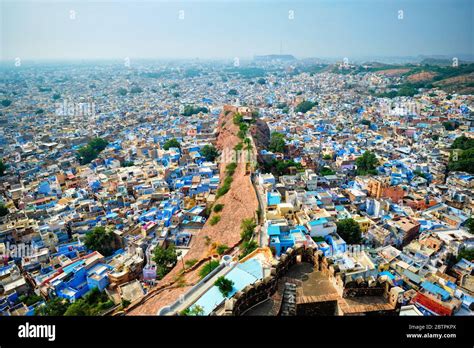 Aerial view of the blue city jodhpur hi-res stock photography and images - Alamy