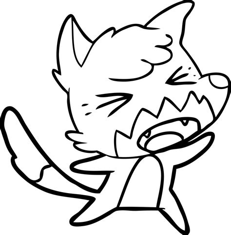 angry cartoon fox 12396912 Vector Art at Vecteezy