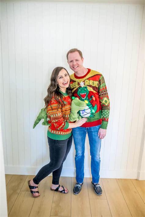 Couple's Ugly Christmas Sweaters - Friday We're In Love