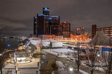 Detroit Riverfront Photograph by Jim West/science Photo Library | Pixels