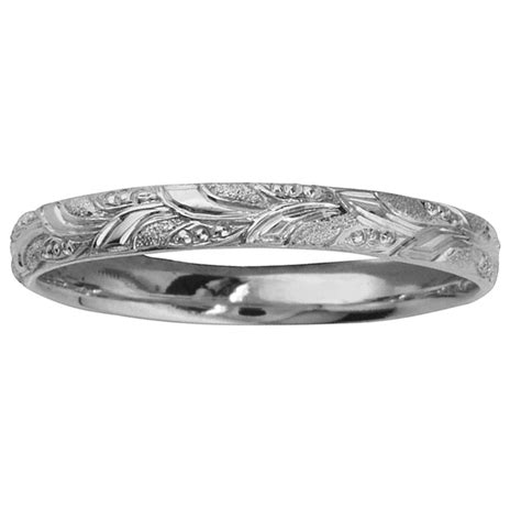 Platinum Engraved Wedding Ring | Vintage Bridal Set – The London Victorian Ring Co