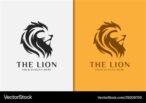 Simple minimalist lion logo design with modern Vector Image