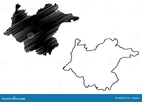 Lambay Island Republic of Ireland, Irish Sea Map Vector Illustration, Scribble Sketch Isle of ...