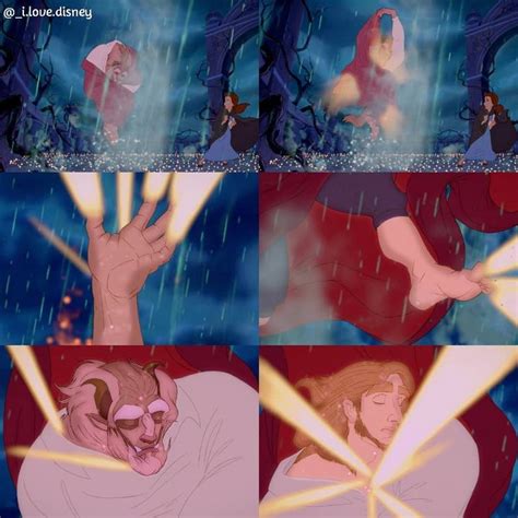 I Love Disney Beast's transformation into human 🤴, it's beautiful when ...