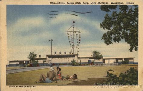 Illinois Beach State Park, Lake Michigan Waukegan, IL Postcard