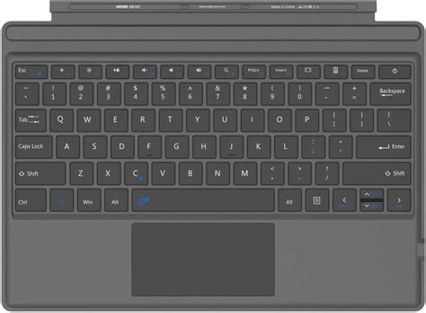 Arteck Microsoft Surface Pro Type Cover, Ultra-Slim Portable Bluetooth Wireless Keyboard with ...