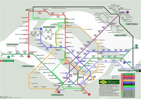 Singapore MRT & LRT train rail maps