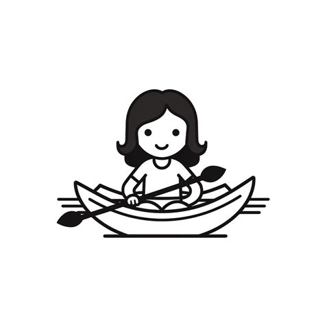 Rowing Boat Coloring Page - Coloring Page