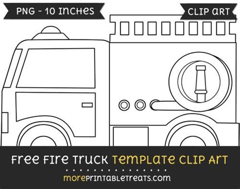 Fire Truck Template – Clipart | Fire trucks, Clip art, Fire truck activities