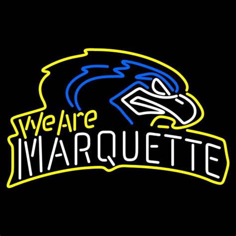 Custom Marquette Golden Eagles Mascot Pres Logo NCAA Neon Sign Neon ...