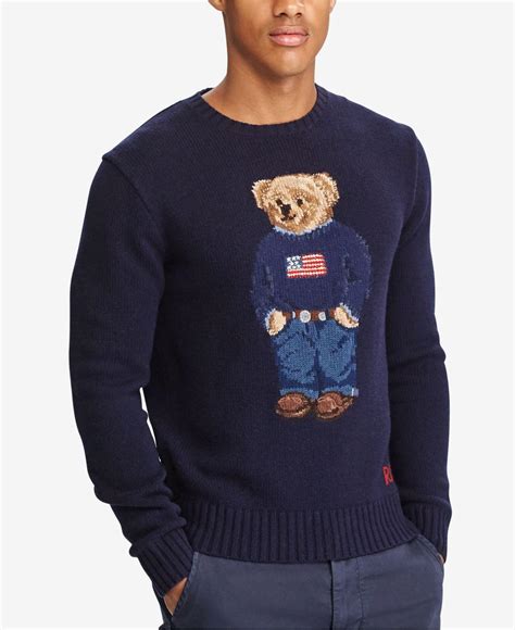 Polo Ralph Lauren Wool Bear Sweater in Navy (Blue) for Men - Save 55% ...