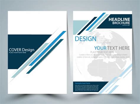 Brochure vector design with globe vignette Vectors graphic art designs in editable .ai .eps .svg ...