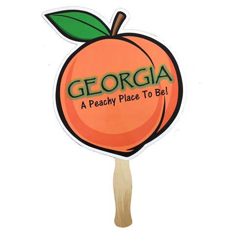 Peach Shaped Georgia Hand Fan