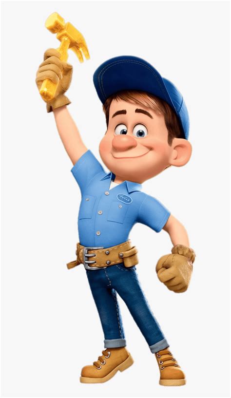 Fix It Felix Holding Hammer In The Air - Fix-it Felix Jr. - Disney's Wreck-it Ralph Movie ...