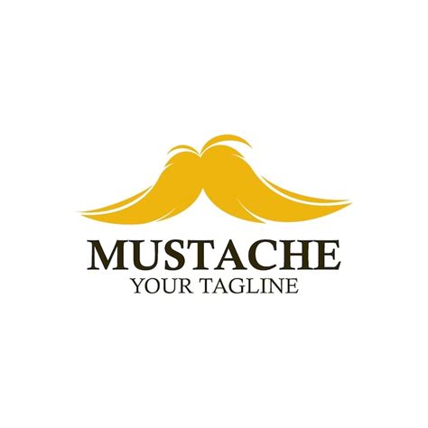 Premium Vector | Mustache logo