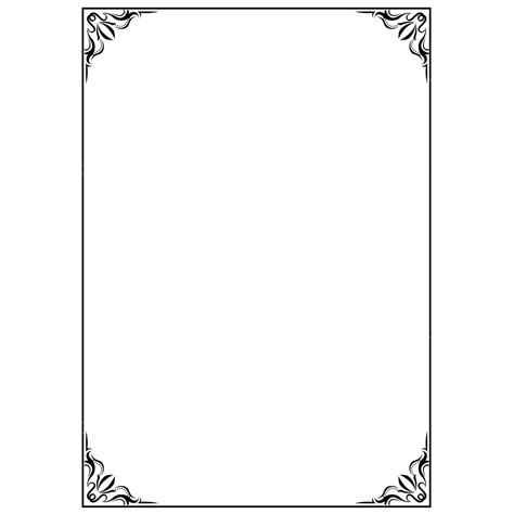 Black Border A4 Page Paper, A4 Border, Borders, Paper PNG Transparent Clipart Image and PSD File ...