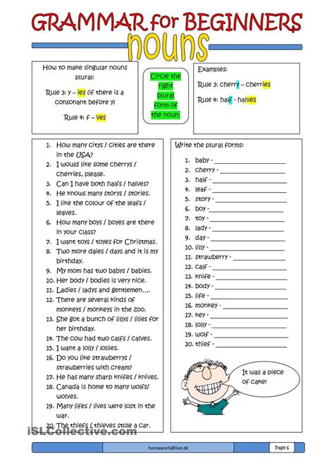 Grammar for Beginners: nouns (2) | Learn english, English worksheets for kids, English grammar ...