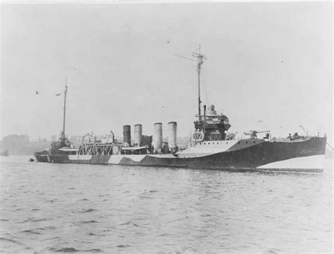 USS Shaw (DD-68), before 1918 collision