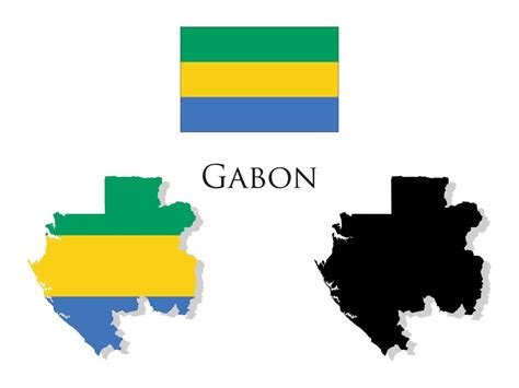 gabon flag and map illustration vector 21223243 Vector Art at Vecteezy