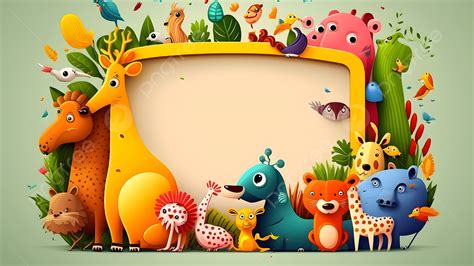 Ilustración Animal Lindo Fondo Infantil, Ilustración De Animales, Lindo ...