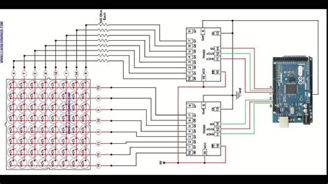 crisantemo Viento Evaluación 74hc595 led matrix code Estándar más Aventurero