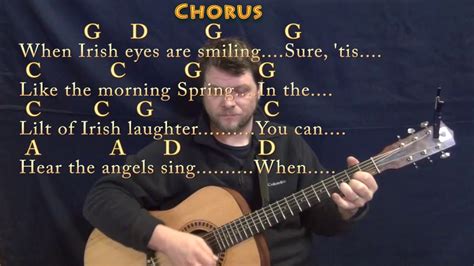 When Irish Eyes Are Smiling (Traditional) Guitar Lesson Chord Chart in ...