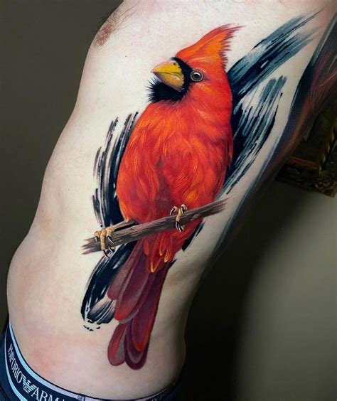 Cardinal Bird Tattoo | Cardinal bird tattoos, Side tattoos, Cardinal ...