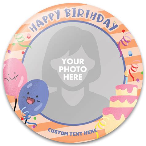 Birthday Pin Templates | Birthday Buttons & Personalized Party Favors