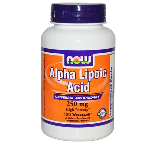 Now Foods, Alpha Lipoic Acid, 250 mg, 120 Vcaps – Mega Vitamins