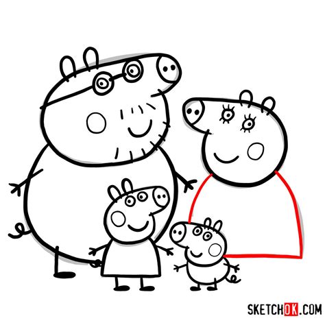 Family Portrait Mastery: How to Draw Peppa Pig's Loving Family