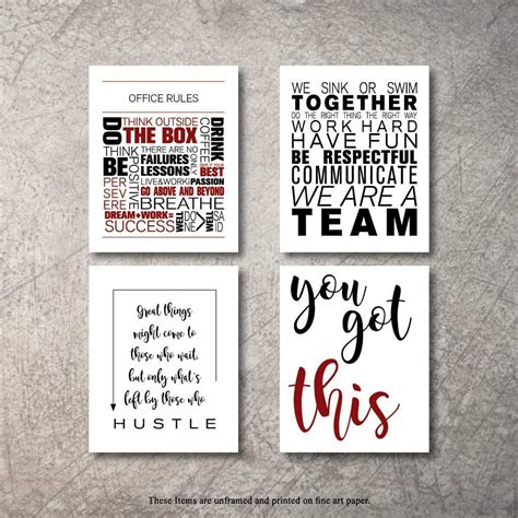 Buy Motivational Office Wall Decor Art Prints Inspirational Quote s for ...