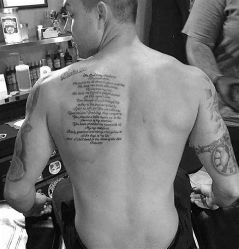 40 Psalm 23 Tattoo Designs For Men - Bible Verse Ink Ideas