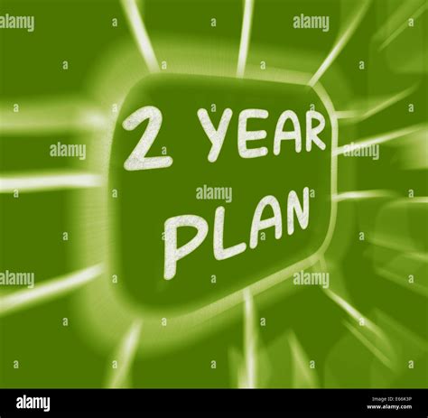 Two Year Plan Diagram Displaying 2 Year Planning Stock Photo - Alamy