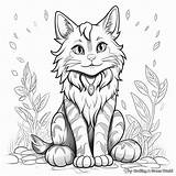 Maine Coon Cat Coloring Pages  Free & Printable sketch template