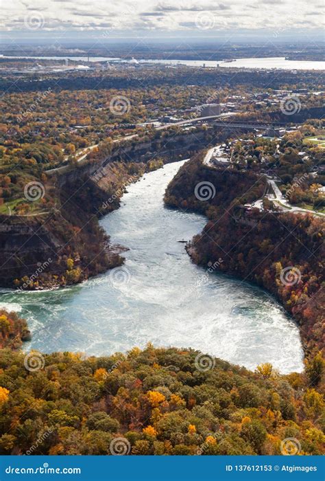 Niagara Whirlpool On The Canadian And American Border Stock Image ...