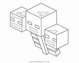 Minecraft Coloring Pages Skeleton sketch template