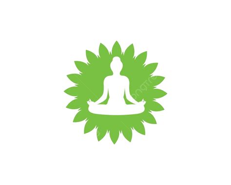 Meditation Logo Template Vector Icon Isolated Position Silhouette Vector, Isolated, Position ...