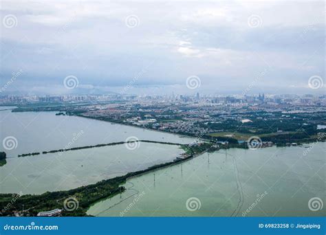 Kunming Dianchi Lake stock photo. Image of modern, natural - 69823258