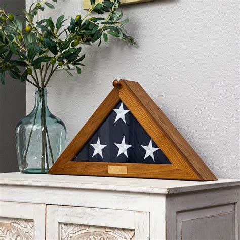 Flag Display Case With Personalized Engraving for Standard - Etsy