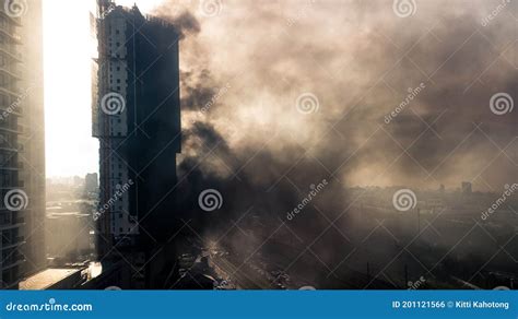 Fire in a High-rise Building Stock Photo - Image of inferno, disaster ...