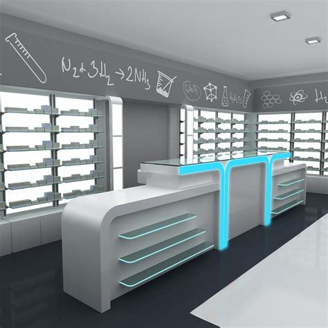 Medical Display Design Hospital Pharmacy Store Counter