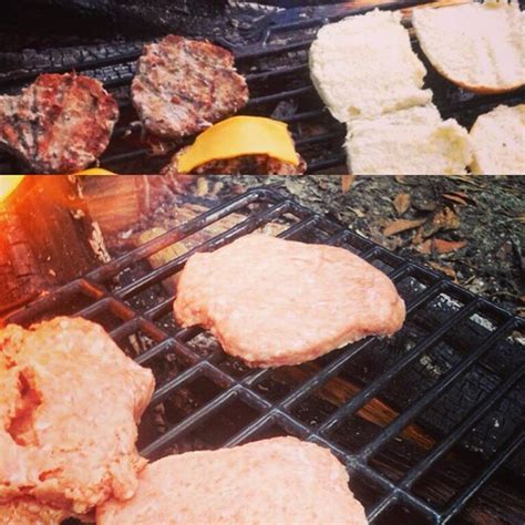 Not the prettiest grill, but these BUBBA Turkey burgers were delicious ...