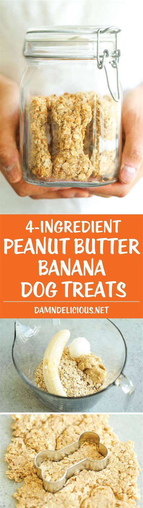 Peanut Butter Banana Dog Treats - All you need is 4 ingredients for these hypoallergenic treats ...