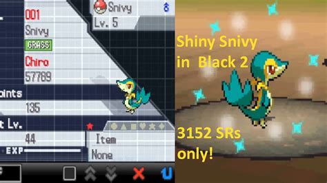 [Live] Shiny Snivy in Pokemon Black 2 after 3152 Srs! - YouTube