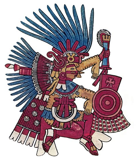 Posterazzi: Mexico Huitzilopochtli Nthe Aztec God Of War And Patron Of Tenochtitlan Drawing From ...