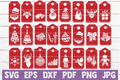 Christmas Tags Bundle | SVG Cut Files By MintyMarshmallows | TheHungryJPEG