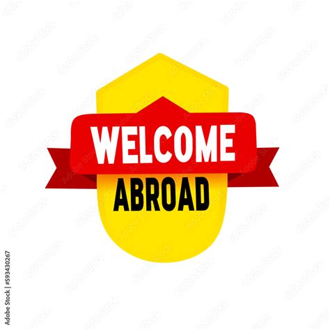 Welcome aboard banner design. Flat style vector illustration isolated ...