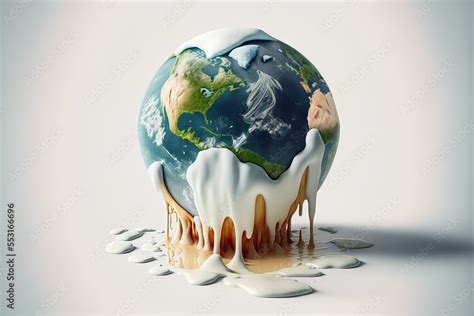 Planet earth melting. Climate change and global warming concept ...